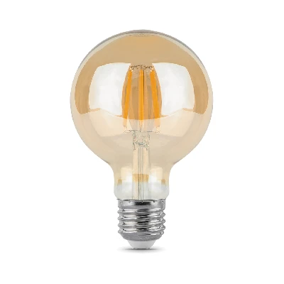 Лампа светодиодная филаментная LED 6 Вт 550 лм 2400К шар G95 теплый E27 AC 220В золотистая колба Black Filament