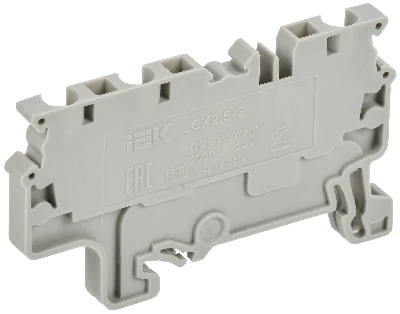 ARMAFIX Клемма пружинная CX2.5-3 2,5мм2 трехконтактная серая IEK