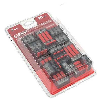 Клемма СМК 221-413 с рычагом 3 отверстия блистер (20шт.) EKF