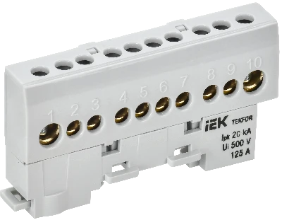 TEKFOR Шина L фаза изолированная на универсальном держателе 8х12-10-Ср IEK