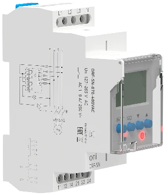 Реле фаз ORF-SN 3ф. 2 конт. 70-400В AC с контр. нейтр. ONI
