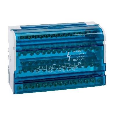 Шина 'N' нулевая на DIN-рейку в корпусе-4х15групп