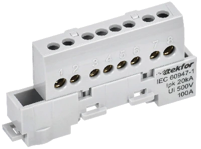 TEKFOR Шина L фаза изолированная на универсальном держателе 6х9-8-Ср IEK