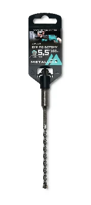 Бур по бетону SDS-plus 5,5х160/100 мм, напайка с центром, 2 спирали