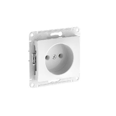 GLOSSA РОЗЕТКА без заземления, 16А, быстрозажимные клеммы, БЕЛЫЙ