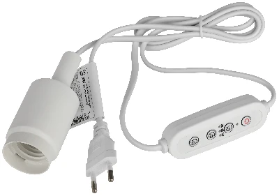 Светильник для растений FITO-Time Holder E27 с проводом и таймером для фитоламп с цоколем Е27