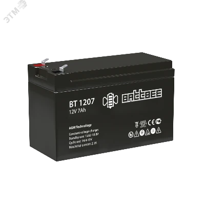 Аккумулятор 12В 7Ач Battbee (BT 1207)