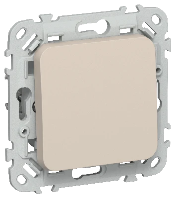 FLITE Выключатель 1-клавишный кнопочный 10А ВС11-2-0-ФлЛ льняной IEK