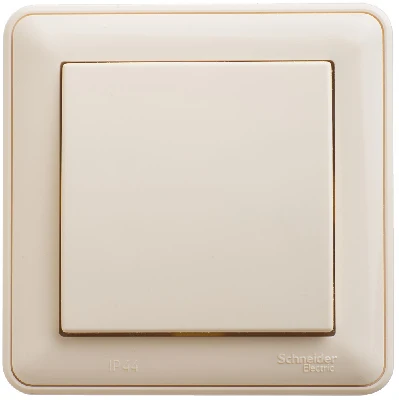W59 AQUA Переключатель одноклавишный, 10АХ, IP44, в сборе, слоновая кость