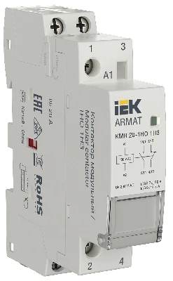 ARMAT Контактор модульный KMR 20А 230В AC 1НО 1НЗ IEK