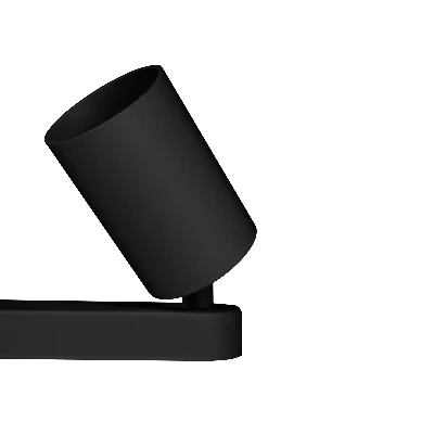 Светильник светодиодный ДПО 2xGU10 без ламп круглый черный корпус