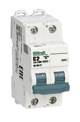 Выключатель автоматический 2P C кривая 2A 500В DC ВА-105