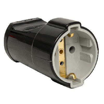 Гнездо штепсельное с/з черное 16А 250 В Proxima