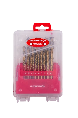 Набор сверел по металлу из быстрорежущей стали HSS-TiN 19 шт