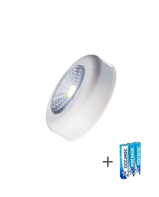 Фонарь подсветка 1ВтCOBLED/3xAAA (R03) в комплекте/ABS-пластик/белый/самоклеящийся