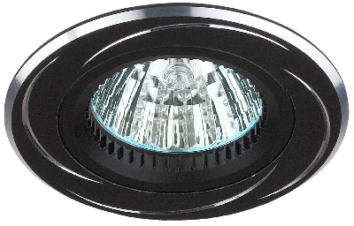 Светильник встраиваемый KL34 AL/BK/1 штампованный поворотный MR16 12V 50W белый (50/2400)