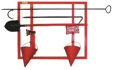 Щит пожарный ЩПО-К открытый ПРЕСТИЖ укомлектованный (багор, 2 ведра, лом, лопата штыковая, топор, ПП-600)