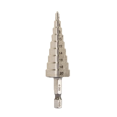 Сверло ступенчатое Р6М5 с шестигранным хвостовиком 4-20 мм