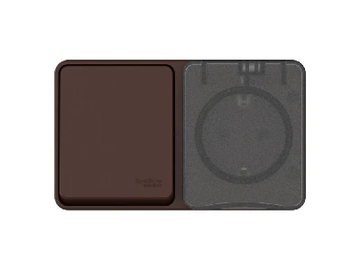 AtlasDesign PROFI IP54 О/У БЛОК: РОЗ. з/к со шт. 16А, ВЫКЛ.1-клав.10А, КОРИЧНЕВЫЙ