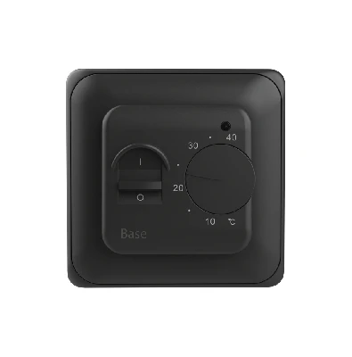 Терморегулятор Ридан Base для теплого пола,  с датчиком температуры на проводе, черный, 16А