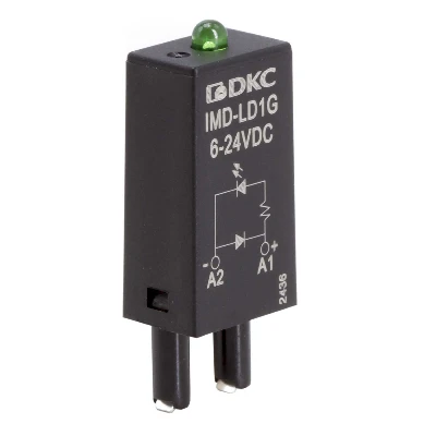 Модуль индикации и защиты, LED зелёный+диод (A1+), 6-24V DC