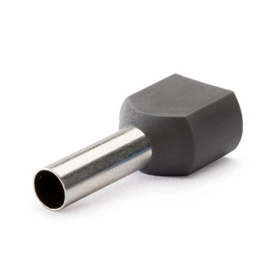 Наконечник-гильза двойная с изолир.фланцем 4 кв.мм серый (НШВИ2)