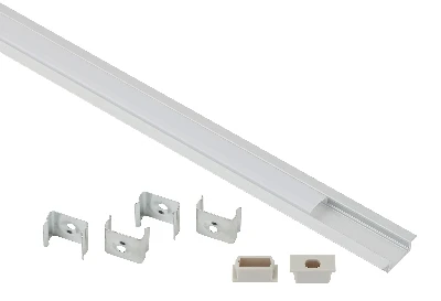 Комплект с врезным анодированным профилем с фланцем CAB251 21х6мм, 2 м (5/80/2400)