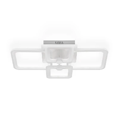 Люстра потолочная светодиодная диммируемая, SPOLETO, с ДУ, 3 режима, 590x390x120мм, 100Вт, 2700+6400K/4200K/6400+2700K, 34м, белый, 52032 0, Ritter