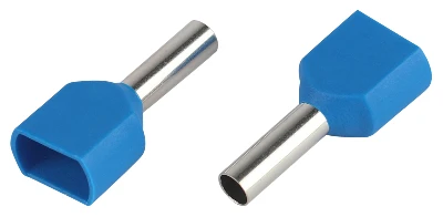 Наконечник-гильза с изолированным фланцем (упаковка 10 шт.) NO-225-15 (двойной) НШвИ(2) 2,5-10