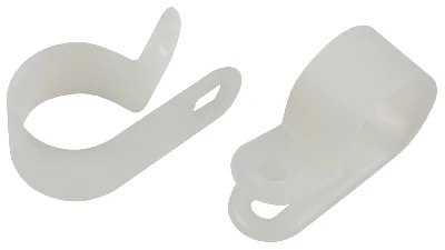 Скоба кабельная нейлоновая под винт 6 мм NO-225-290 белая 10 шт