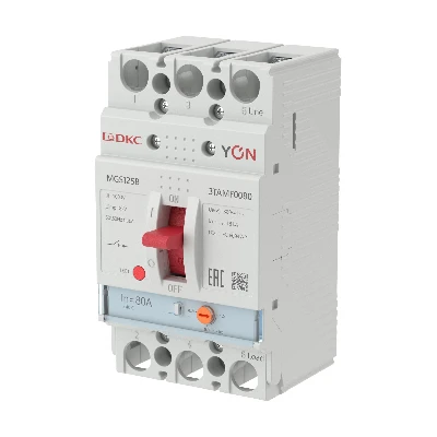 Выключатель автоматический YON MGS125 3P 64-80A 18kA