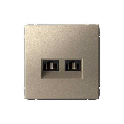 ARTGALLERY РОЗЕТКА двойная компьютерная RJ45+RJ45, кат. 5е, механизм, ШАМПАНЬ