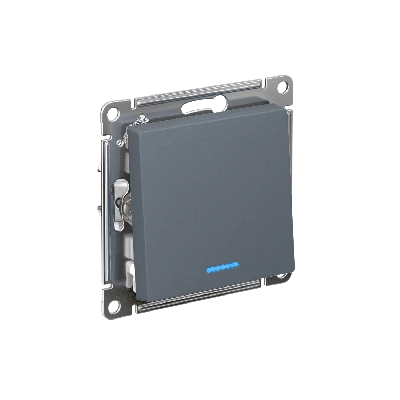 ATLASDESIGN 1-клавишный ВЫКЛЮЧАТЕЛЬ с подсветкой ,сх.1а, 10АХ, быстрозажимные клеммы, ГРИФЕЛЬ