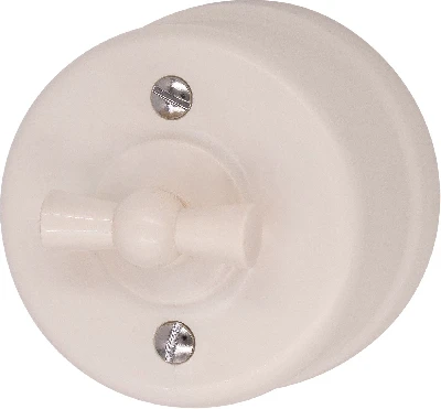 Выключатель Лизетта 1-кл., пластик, цвет Песочное золото