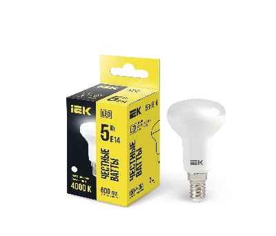 Лампа светодиодная LED рефлекторная 5вт E14 R50 белый ECO