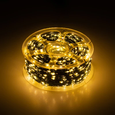 Светодиодная новогодняя гирлянда ENIN-2000G Нить теплый свет 200 м 2000 microled IP44 220В