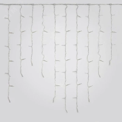 Бахрома светодиодная с эффектом мерцания 2м Соединяемая 100 светодиодов Синий свет Провод прозрачный ULD-B2007-100/TTK BLUE IP44