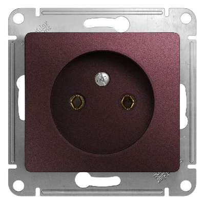 GLOSSA розетка без заземления баклажановый