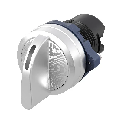 Головка переключателя на 3 положения с возвратом стандартная ручка, черный, алюминий