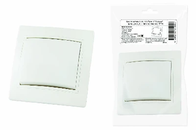 Выключатель 1 кл. 10А белый Таймыр (пром. упак., бакелит. основание) TDM