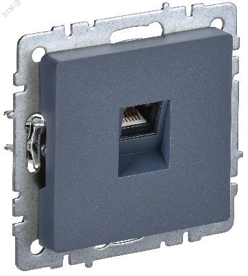 BRITE Розетка компьютерная RJ45 кат.5E РК10-БрМ маренго