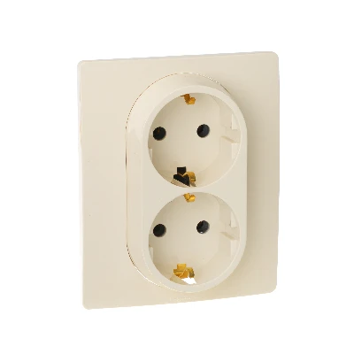 ETIKA Розетка 2X2К+З винтыСЛНК