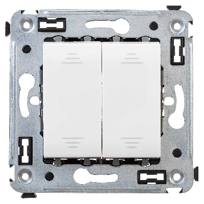 Avanti Переключатель двухклавишный в стену, ''Белое облако''