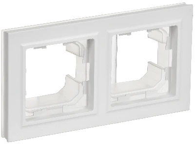 BRITE Рамка 2-местная IP44 РУ-2-БрАБ-44 арктический белый IEK