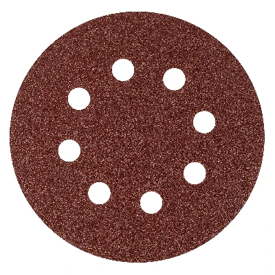 Круг абразивный на ворсовой подложке под липучку, перфорированный, P 60, 125 мм, 5 шт.