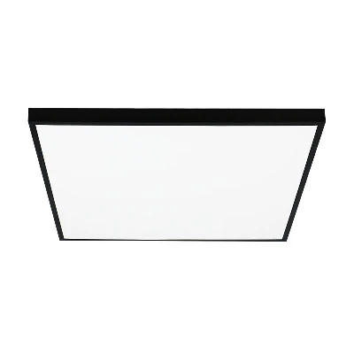 Светильник светодиодный ДВО-40w 588*588*25 6500K опаловый Грильято IP40 3800Лм черный JazzWay