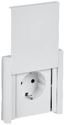FORTE&PIANO Розетка 1-местная с заземлением с защитными шторками и крышкой винтовое крепление 16А IP44 FP221 белый IEK