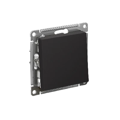 ATLASDESIGN 1-клавишный ВЫКЛЮЧАТЕЛЬ, сх.1, 10АХ, быстрозажимные клеммы, КАРБОН