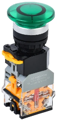 Кнопка D8-11MD ''Грибок'' d=22мм 1з+1р с подсвет. зеленая