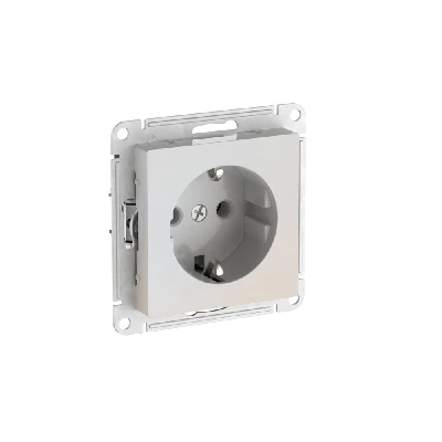 ATLASDESIGN РОЗЕТКА с заземлением, 16А, быстрозажимные клеммы, ЖЕМЧУГ